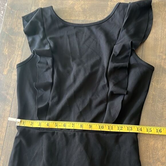 Ruffle Sleeve Wedding Guest Formal Bodycon Mermaid Evening Party Midi Dress - Picture 9 of 15